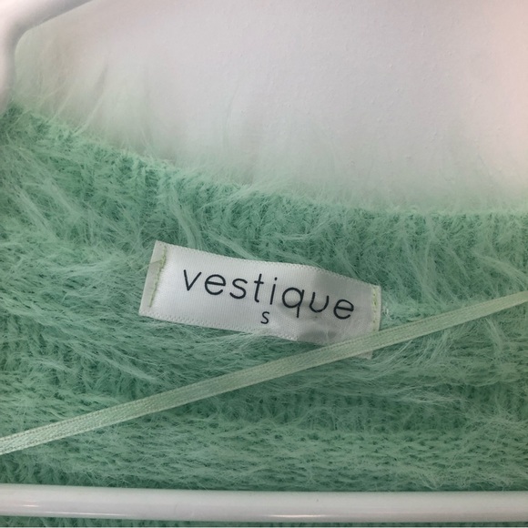 VESTIQUE women’s cropped fur long wide-sleeved sweater size small - Picture 3 of 6